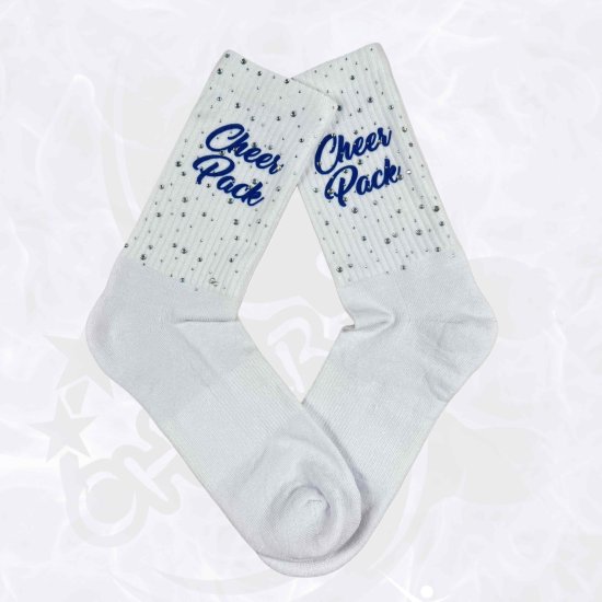Socken Cheer Pack "blau" mit Bling Gr. 27-46